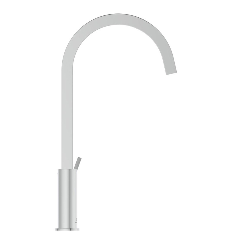 Immagine di Ideal Standard GUSTO miscelatore monocomando H.42 cm per lavello, con bocca alta squadrata, finitura cromo BD411AA