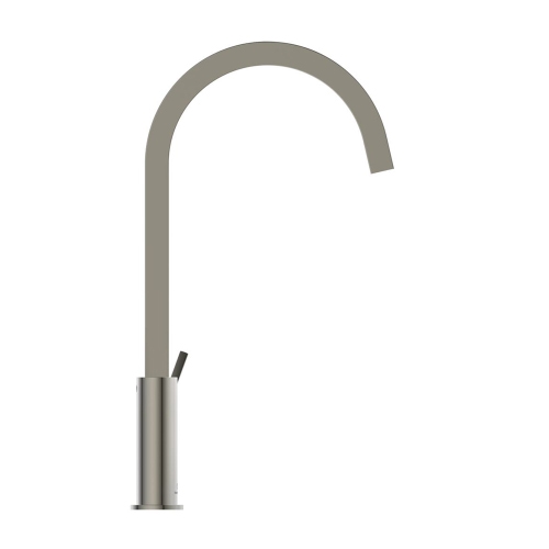 Immagine di Ideal Standard GUSTO miscelatore monocomando H.42 cm per lavello, con bocca alta squadrata, finitura silver storm BD411GN