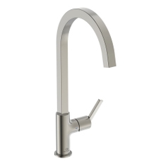 Immagine di Ideal Standard GUSTO miscelatore monocomando H.42 cm per lavello, con bocca alta squadrata, finitura silver storm BD411GN