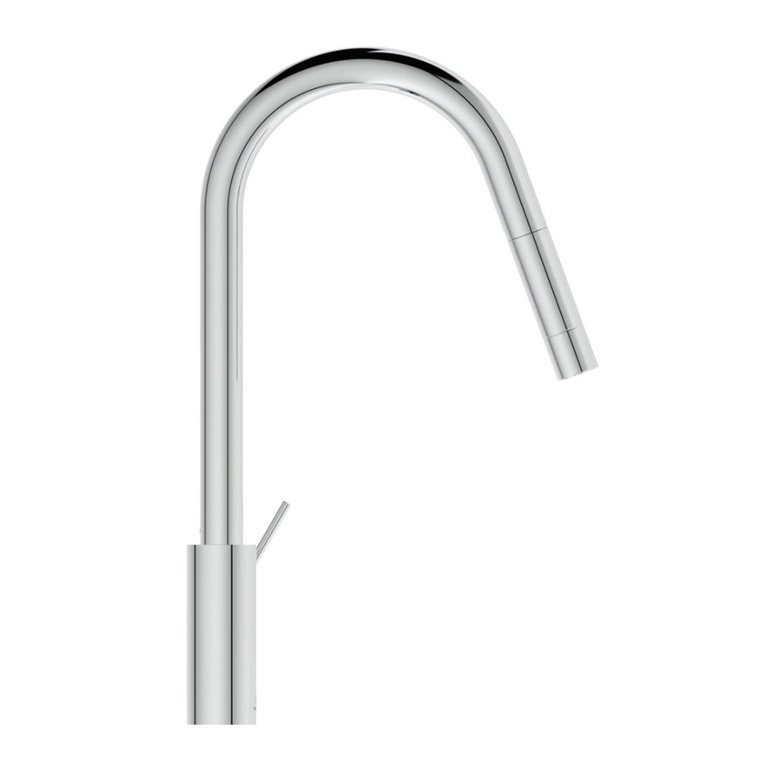 Immagine di Ideal Standard GUSTO miscelatore monocomando H.46 cm per lavello, con bocca estraibile, finitura cromo BD414AA