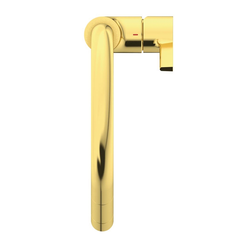 Immagine di Ideal Standard GUSTO miscelatore monocomando H.46 cm per lavello, con bocca estraibile, finitura brushed gold BD414A2