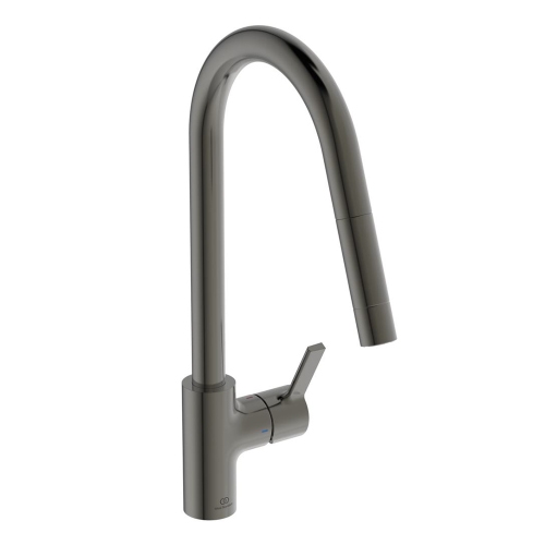 Immagine di Ideal Standard GUSTO miscelatore monocomando H.46 cm per lavello, con bocca estraibile, finitura magnetic grey BD414A5