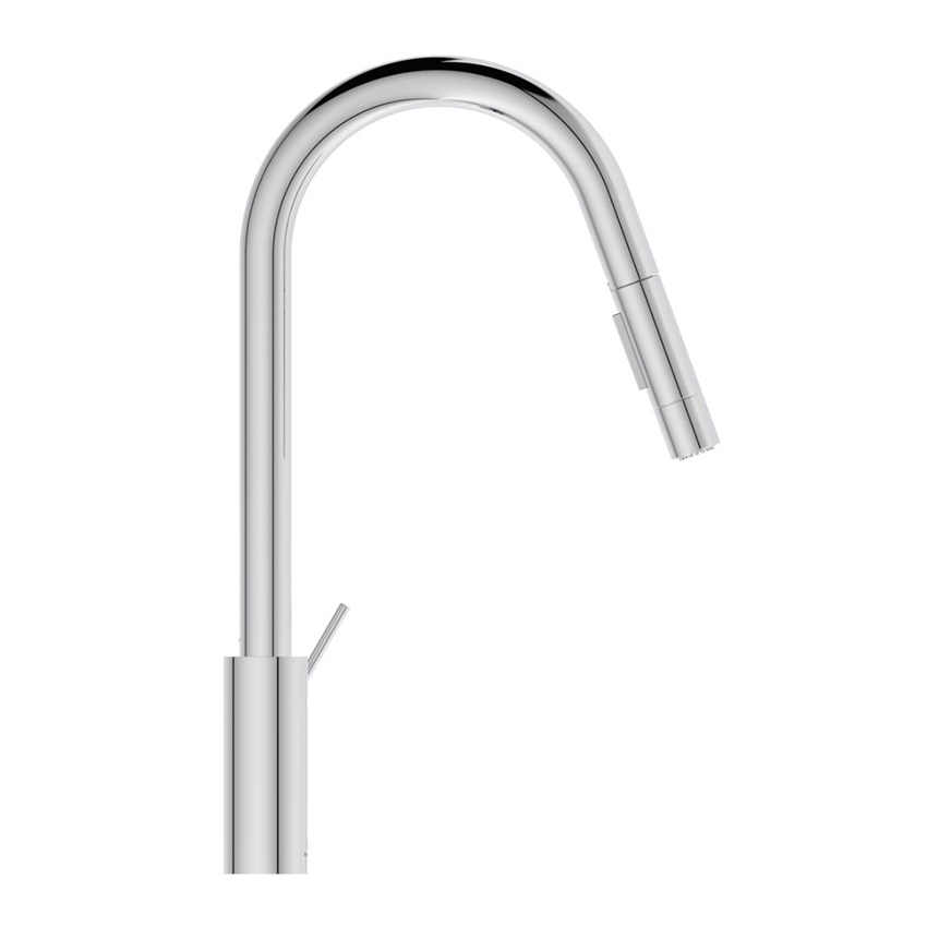 Immagine di Ideal Standard GUSTO miscelatore monocomando H.46 cm per lavello, con bocca estraibile a 2 funzioni, finitura cromo BD416AA