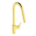 Immagine di Ideal Standard GUSTO miscelatore monocomando H.46 cm per lavello, con bocca estraibile a 2 funzioni, finitura brushed gold BD416A2