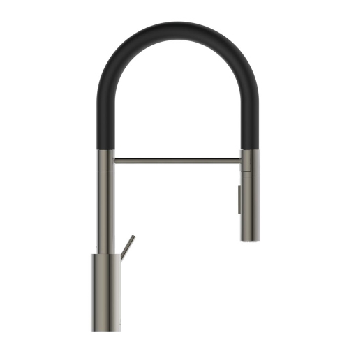 Immagine di Ideal Standard GUSTO miscelatore semi professionale H.48 cm per lavello, con bocca orientabile ed estraibile, finitura silver storm BD417GN