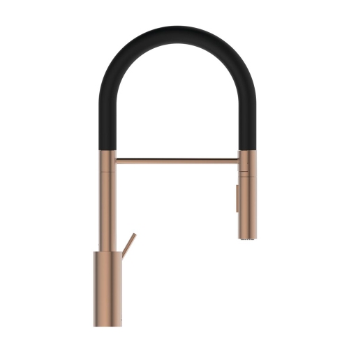 Immagine di Ideal Standard GUSTO miscelatore semi professionale H.48 cm per lavello, con bocca orientabile ed estraibile, finitura sunset rose BD417J4