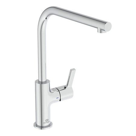 Immagine di Ideal Standard GUSTO miscelatore monocomando H.33 cm per lavello, con bocca alta ad L, finitura cromo BD418AA