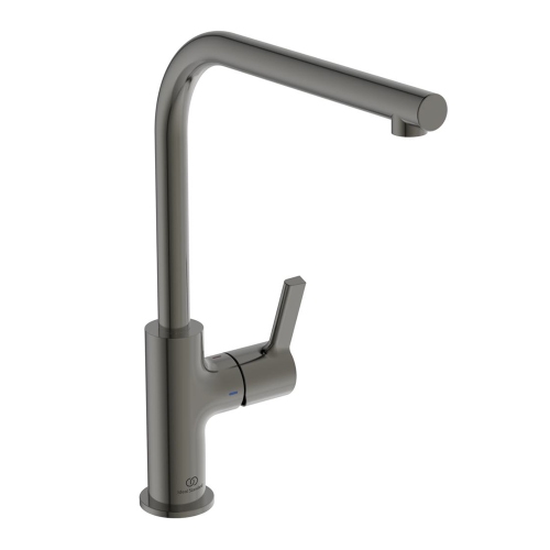 Immagine di Ideal Standard GUSTO miscelatore monocomando H.33 cm per lavello, con bocca alta ad L, finitura magnetic grey BD418A5