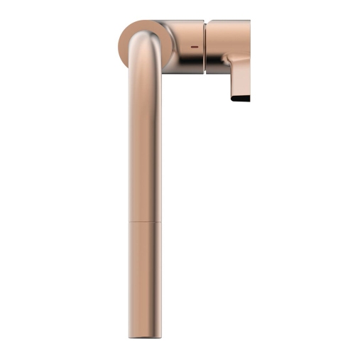 Immagine di Ideal Standard GUSTO miscelatore monocomando H.33 cm per lavello, con bocca alta ad L e doccetta estraibile a 2 funzioni, finitura sunset rose BD420J4