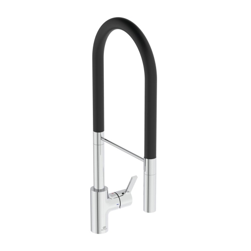 Immagine di Ideal Standard GUSTO miscelatore monocomando professionale H.60 cm, erogazione orientabile ed estraibile, finitura cromo BD421AA