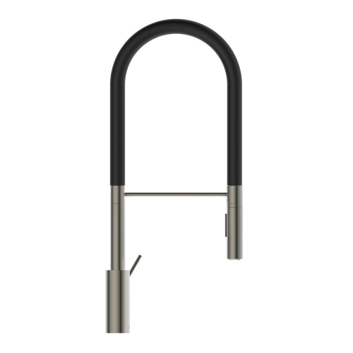 Immagine di Ideal Standard GUSTO miscelatore monocomando professionale H.60 cm, erogazione orientabile ed estraibile, finitura silver storm BD421GN