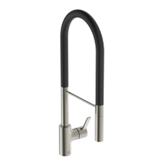 Immagine di Ideal Standard GUSTO miscelatore monocomando professionale H.60 cm, erogazione orientabile ed estraibile, finitura silver storm BD421GN