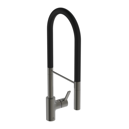 Immagine di Ideal Standard GUSTO miscelatore monocomando professionale H.60 cm, erogazione orientabile ed estraibile, finitura magnetic grey BD421A5