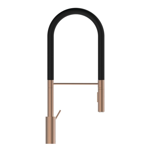 Immagine di Ideal Standard GUSTO miscelatore monocomando professionale H.60 cm, erogazione orientabile ed estraibile, finitura sunset rose BD421J4