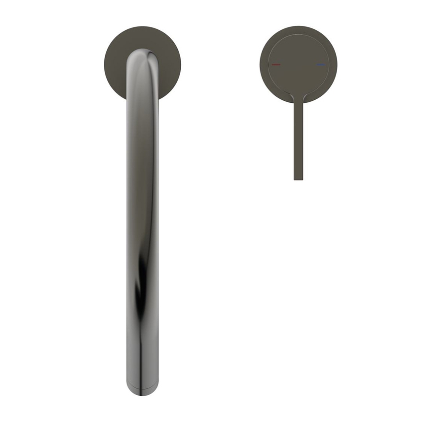 Immagine di Ideal Standard GUSTO miscelatore monocomando H.43 cm, a 2 fori con bocca alta tubolare e orientabile, finitura magnetic grey BD422A5