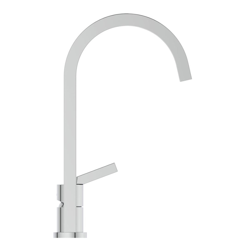 Immagine di Ideal Standard GUSTO miscelatore monocomando H.40 cm, a 2 fori con bocca alta squadrata, finitura cromo BD423AA