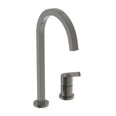 Immagine di Ideal Standard GUSTO miscelatore monocomando H.40 cm, a 2 fori con bocca alta squadrata, finitura magnetic grey BD423A5