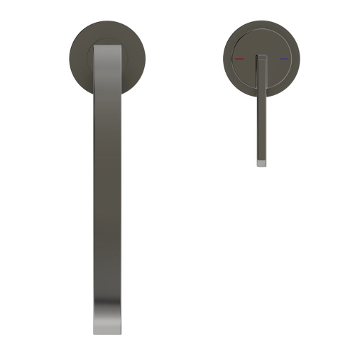 Immagine di Ideal Standard GUSTO miscelatore monocomando H.40 cm, a 2 fori con bocca alta squadrata, finitura magnetic grey BD423A5