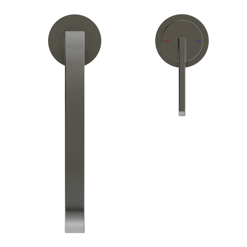 Immagine di Ideal Standard GUSTO miscelatore monocomando H.40 cm, a 2 fori con bocca alta squadrata, finitura magnetic grey BD423A5