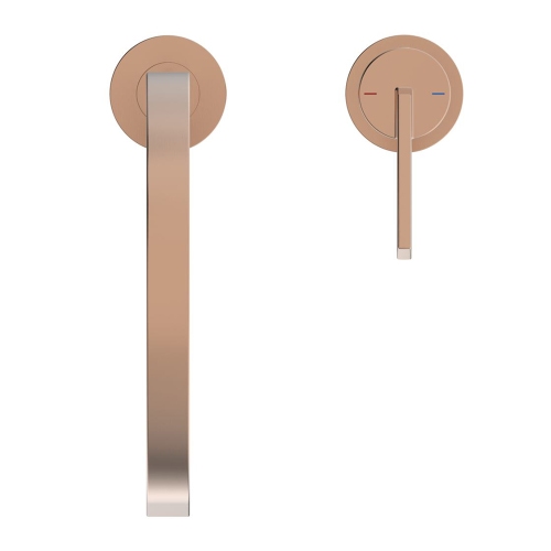 Immagine di Ideal Standard GUSTO miscelatore monocomando H.40 cm, a 2 fori con bocca alta squadrata, finitura sunset rose BD423J4