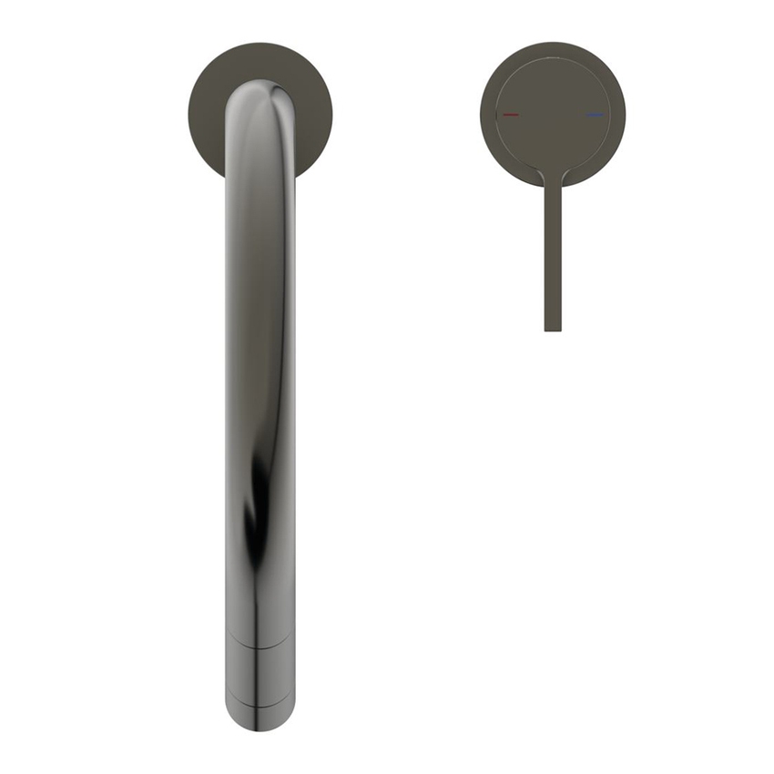 Immagine di Ideal Standard GUSTO miscelatore monocomando H.46 cm, a 2 fori con doccetta estraibile a 2 funzioni, finitura magnetic grey BD424A5