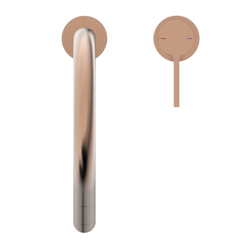 Immagine di Ideal Standard GUSTO miscelatore monocomando H.46 cm, a 2 fori con doccetta estraibile a 2 funzioni, finitura sunset rose BD424J4