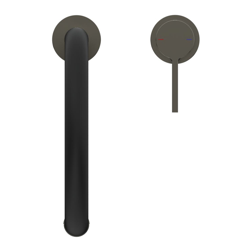 Immagine di Ideal Standard GUSTO miscelatore monocomando professionale H.60 cm, a 2 fori, con bocca orientabile e doccetta, finitura magnetic grey BD425A5