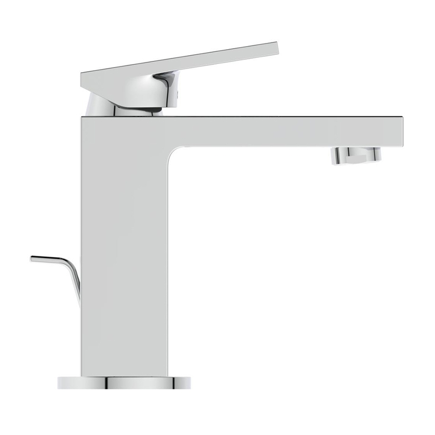Immagine di Ideal Standard EXTRA miscelatore monocomando H.17 cm per lavabo, con asta di comando e scarico piletta 1-1/4", finitura cromo BD500AA