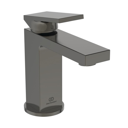 Immagine di Ideal Standard EXTRA miscelatore monocomando H.17 cm per lavabo, con asta di comando e scarico piletta 1-1/4", finitura magnetic grey BD500A5