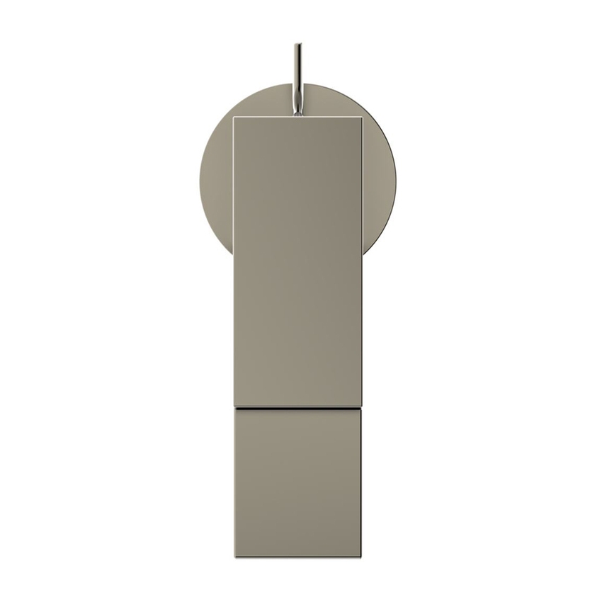 Immagine di Ideal Standard EXTRA miscelatore monocomando H.15 cm per lavabo, con asta di comando e scarico piletta 1-1/4", finitura silver storm BD502GN