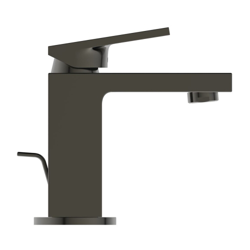 Immagine di Ideal Standard EXTRA miscelatore monocomando H.15 cm per lavabo, con asta di comando e scarico piletta 1-1/4", finitura magnetic grey BD502A5