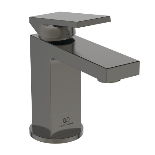 Immagine di Ideal Standard EXTRA miscelatore monocomando H.15 cm per lavabo, con asta di comando e scarico piletta 1-1/4", finitura magnetic grey BD502A5