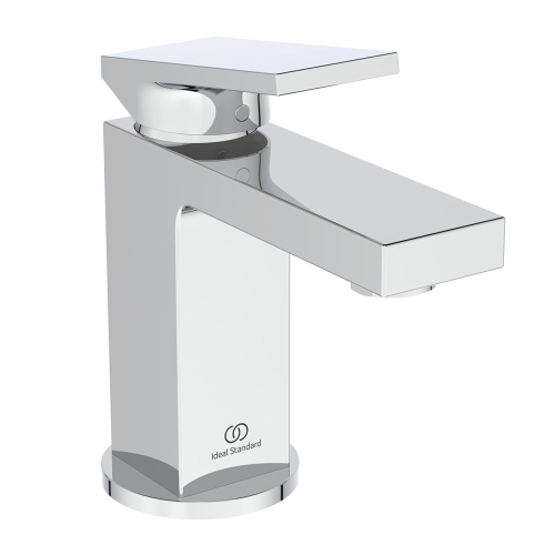Immagine di Ideal Standard EXTRA miscelatore monocomando H.15 cm per lavabo, senza asta di comando e scarico piletta 1-1/4", finitura cromo BD503AA