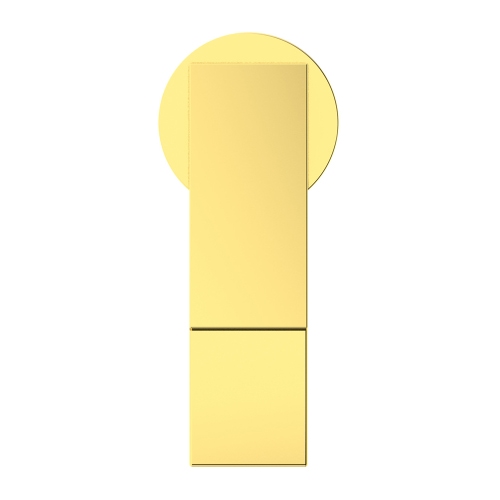 Immagine di Ideal Standard EXTRA miscelatore monocomando H.15 cm per lavabo, senza asta di comando e scarico piletta 1-1/4", finitura brushed gold BD503A2