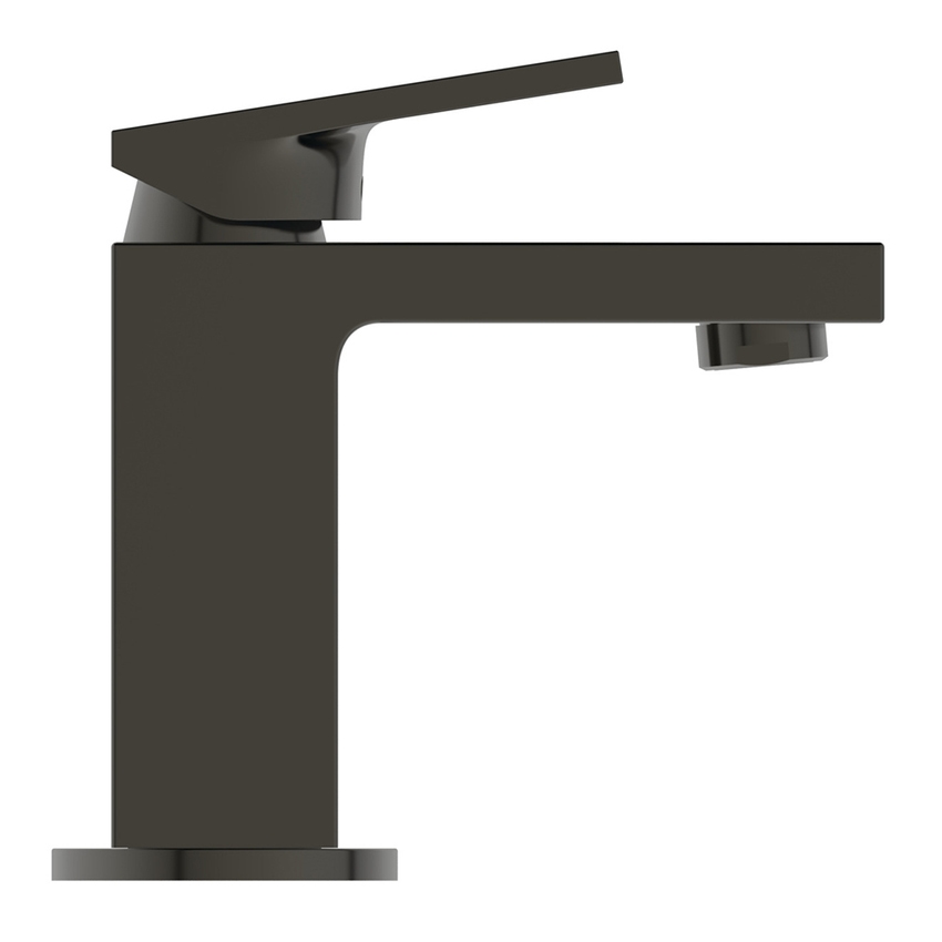 Immagine di Ideal Standard EXTRA miscelatore monocomando H.15 cm per lavabo, senza asta di comando e scarico piletta 1-1/4", finitura magnetic grey BD503A5