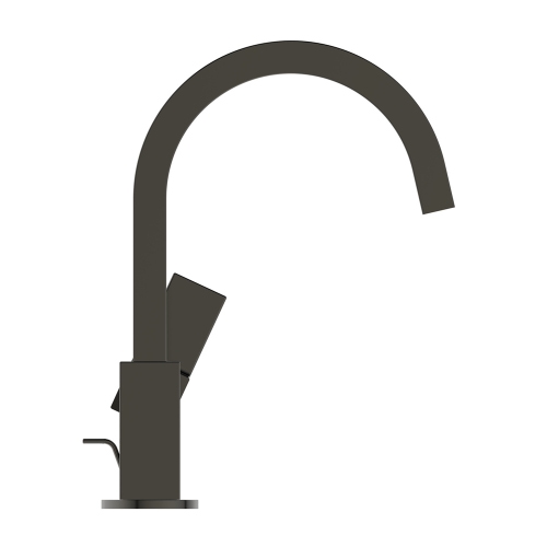 Immagine di Ideal Standard EXTRA miscelatore monocomando H.31 cm per lavabo con bocca alta, con asta di comando e scarico piletta 1-1/4", finitura magnetic grey BD504A5