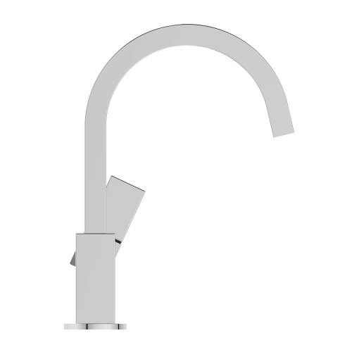 Immagine di Ideal Standard EXTRA miscelatore monocomando H.31 cm per lavabo con bocca alta, senza asta di comando e scarico piletta 1-1/4", finitura cromo BD505AA