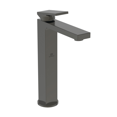 Immagine di Ideal Standard EXTRA miscelatore monocomando H.30 cm per lavabo da appoggio su piano, con asta di comando e scarico piletta 1-1/4", finitura magnetic grey BD506A5