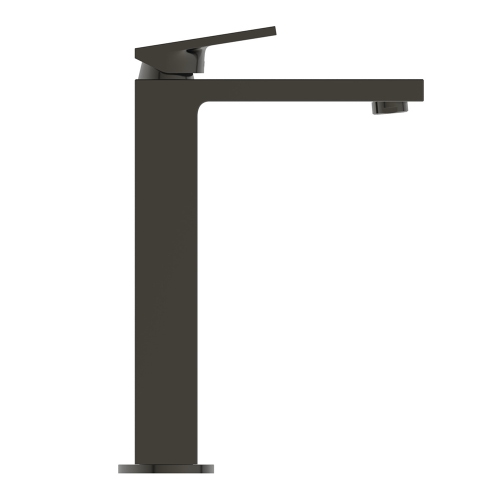 Immagine di Ideal Standard EXTRA miscelatore monocomando H.30 cm per lavabo da appoggio su piano, senza asta di comando e scarico piletta 1-1/4", finitura magnetic grey BD507A5