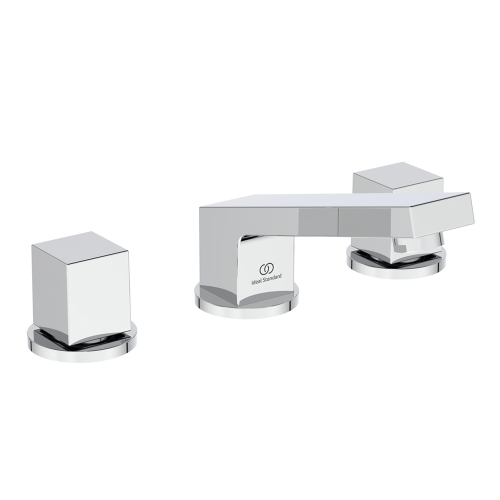 Immagine di Ideal Standard EXTRA miscelatore lavabo a 3 fori, con asta di comando e scarico piletta 1-1/4", finitura cromo BD508AA