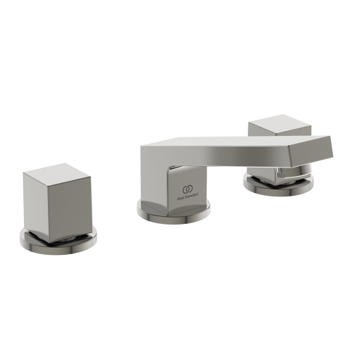 Immagine di Ideal Standard EXTRA miscelatore lavabo a 3 fori, con asta di comando e scarico piletta 1-1/4", finitura silver storm BD508GN