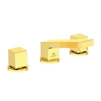 Immagine di Ideal Standard EXTRA miscelatore lavabo a 3 fori, con asta di comando e scarico piletta 1-1/4", finitura brushed gold BD508A2