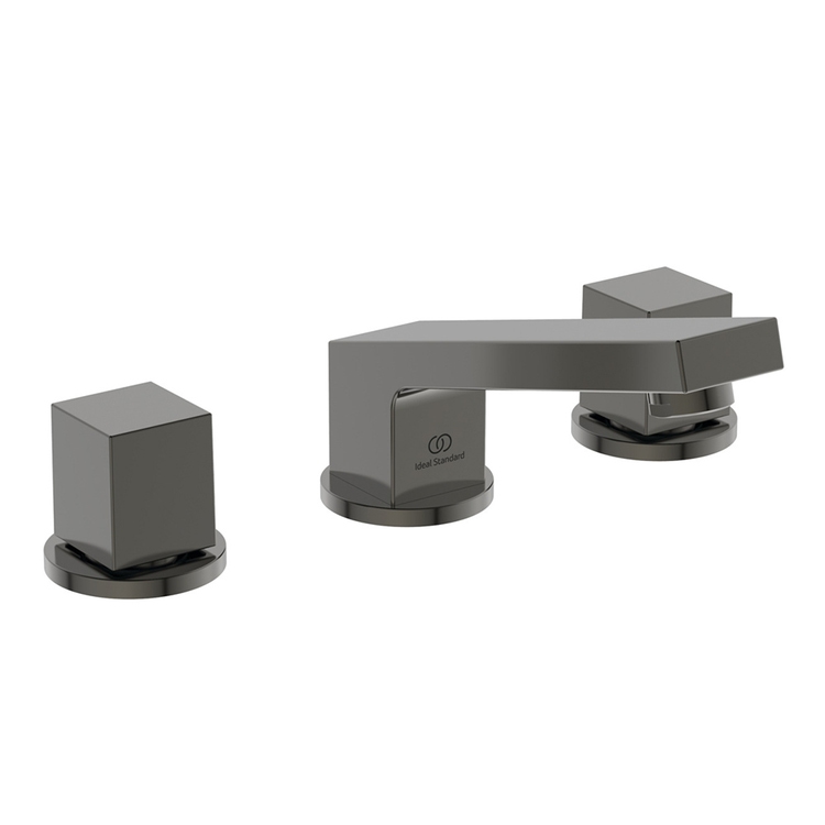 Immagine di Ideal Standard EXTRA miscelatore lavabo a 3 fori, con asta di comando e scarico piletta 1-1/4", finitura magnetic grey BD508A5