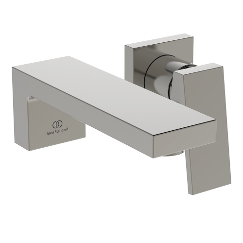 Immagine di Ideal Standard EXTRA miscelatore monocomando P.18 cm lavabo, installazione a parete, senza corpo incasso, finitura silver storm BD509GN