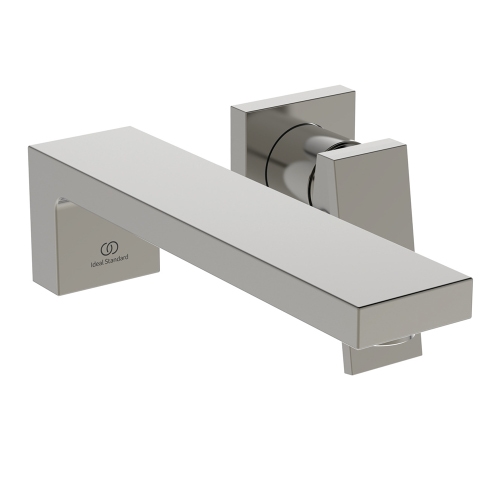 Immagine di Ideal Standard EXTRA miscelatore monocomando P.23 cm lavabo, installazione a parete, senza corpo incasso, finitura silver storm BD510GN