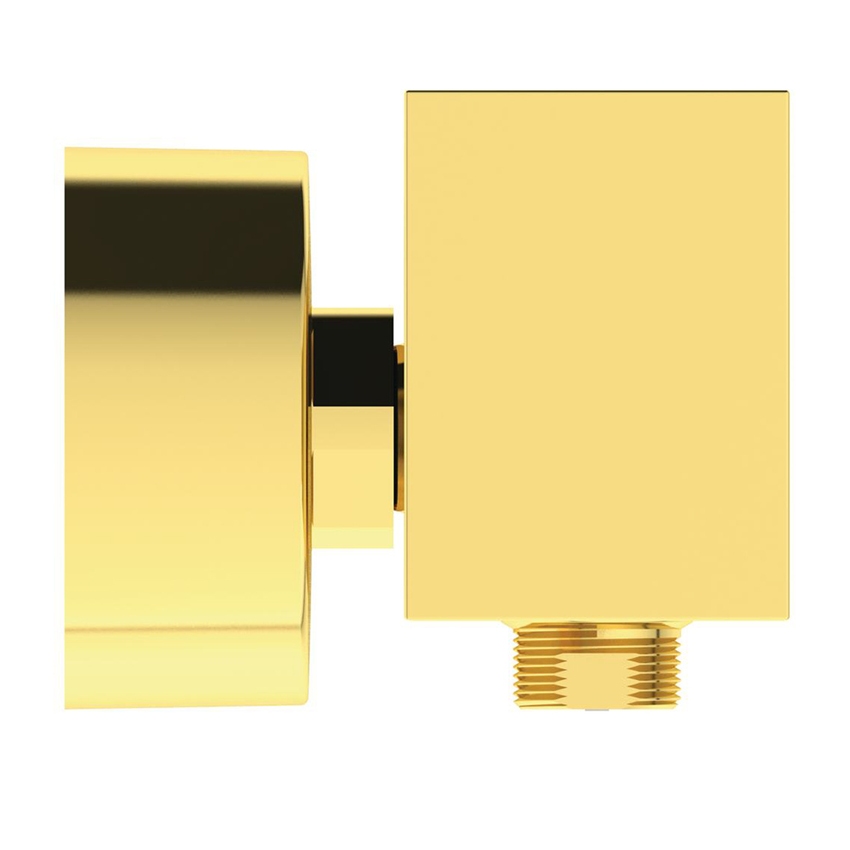 Immagine di Ideal Standard EXTRA miscelatore monocomando esterno per doccia, con limitatore di temperatura, finitura brushed gold BD512A2
