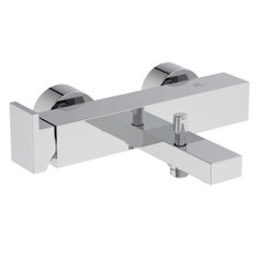 Immagine di Ideal Standard EXTRA miscelatore monocomando esterno per vasca o doccia, con deviatore, senza accessori doccia, finitura cromo BD513AA