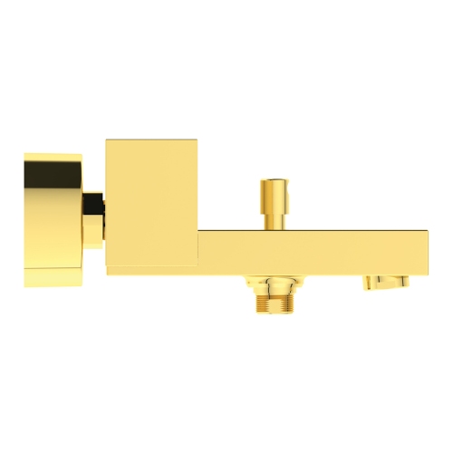 Immagine di Ideal Standard EXTRA miscelatore monocomando esterno per vasca o doccia, con deviatore, senza accessori doccia, finitura brushed gold BD513A2