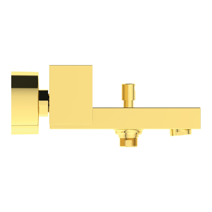 Immagine di Ideal Standard EXTRA miscelatore monocomando esterno per vasca o doccia, con deviatore, senza accessori doccia, finitura brushed gold BD513A2