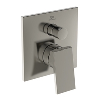 Immagine di Ideal Standard EXTRA miscelatore per doccia ad incasso, 2 vie, con deviatore, senza corpo incasso, finitura silver storm BD516GN